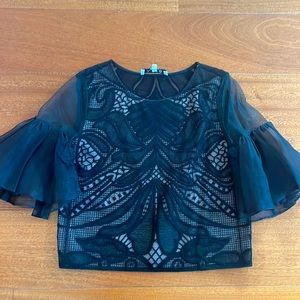 Alexis lace and chiffon top